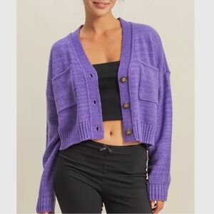 ShopEvelynne Vibrant Purple Women's Cardigan